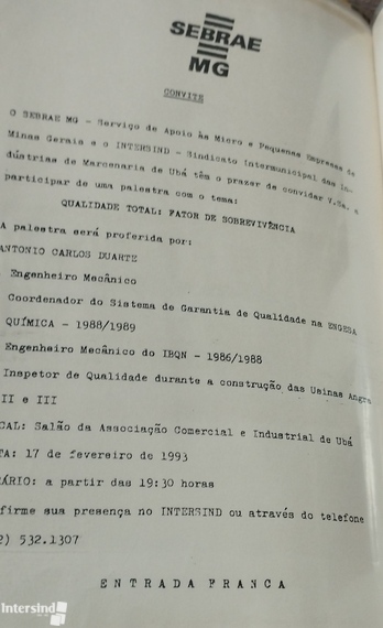 012 - Palestra SEBRAE (fevereiro 1993)